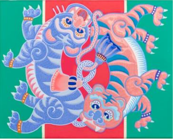 A-UN Tiger col.4 35 by Kohei Kyomori contemporary artwork Painting