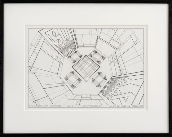 ConstructDecor 8 Chtonoid by Georg Nees contemporary artwork Print