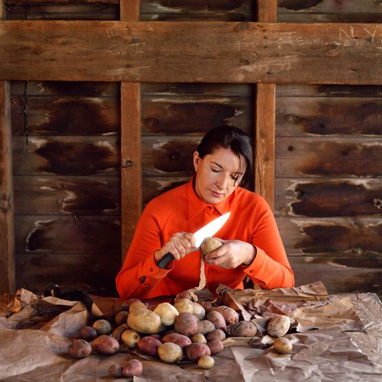 Portrait with Potatoes by Marina Abramovic contemporary artwork Photography