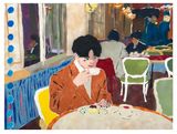 Brown Suit Boy in Cafe by Su Yuming contemporary artwork painting