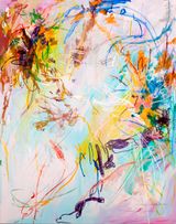 Picnic in the park with cloud-flowers No.2 by Xiyao Wang contemporary artwork painting drawing