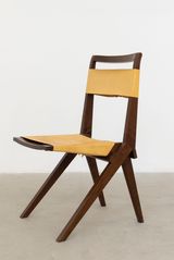 Folding chair designed for the small auditorium at the MASP by Lina Bo Bardi contemporary artwork design