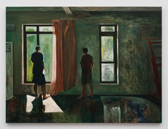 Two Friends by Xiao Jiang contemporary artwork Painting