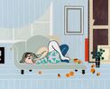 Sleeping Acrobat by Farah Atassi contemporary artwork Painting