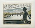 The Eternal Now bridges over the Seine by Billy Childish contemporary artwork Works on Paper