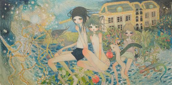 From the Diary of a Man on the Run by Aya Takano contemporary artwork Painting