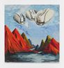 Sombreros and Red Mountains I by Ken Taylor contemporary artwork Painting