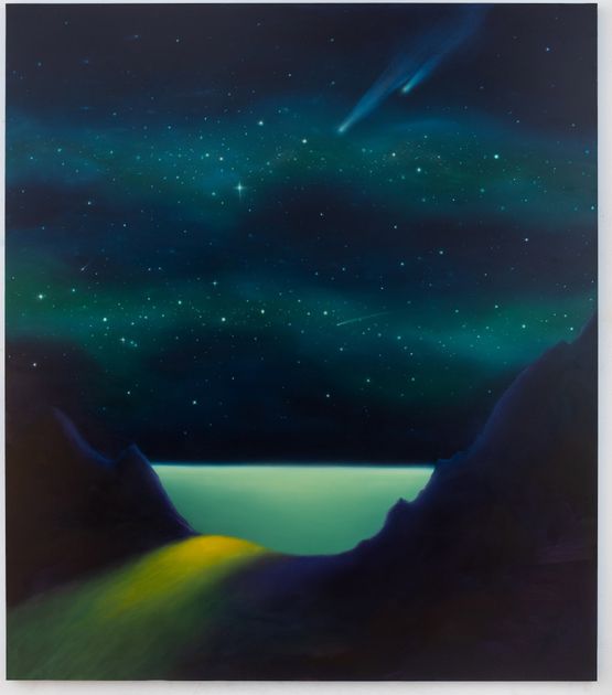 End of the Cliff by Sarah Lee contemporary artwork Painting