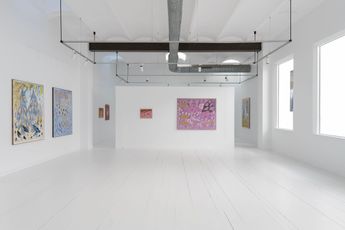 Contemporary art exhibition Larissa Lockshin Hook Echo at Alzueta Gallery Seneca Spain