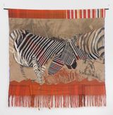 Zebras by Emma Amos contemporary artwork painting sculpture textile