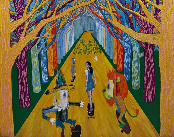 Yellow Brick Road by Woo Kukwon contemporary artwork Painting