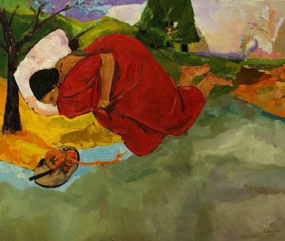 Untitled by Anas Albraehe contemporary artwork Painting