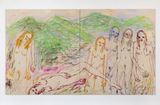 Settlers by Kim Booker contemporary artwork drawing painting works on paper