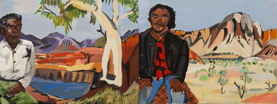 Albert and Vincent by Vincent Namatjira contemporary artwork Painting