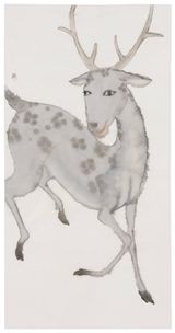 Song of Songs No. 34 - Deer 1 by Peng Wei contemporary artwork painting works on paper