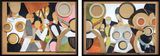 Mannequin defectors I  II by Jann Haworth contemporary artwork drawing painting works on paper
