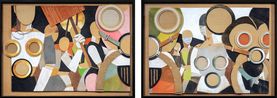 Mannequin defectors I  II by Jann Haworth contemporary artwork Painting
