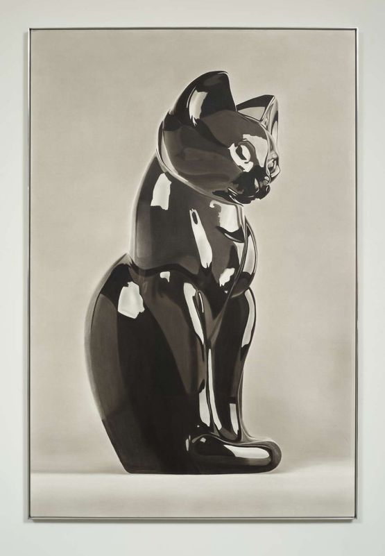 BBC Big Black Cat by Nihura Montiel contemporary artwork Drawing