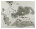 Mountain Stands Water Moves by Gu Gan contemporary artwork Painting