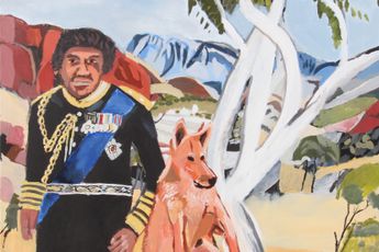 Contemporary art exhibition Vincent Namatjira Desert Songs at Ames Yavuz Sydney Australia