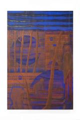 Circles of Woman and Man by Henry Shum contemporary artwork painting works on paper
