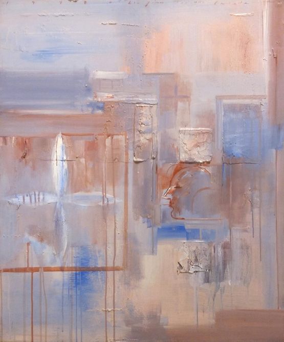 Untitled 98-4 Pink-Blue by Liu Jian contemporary artwork Painting