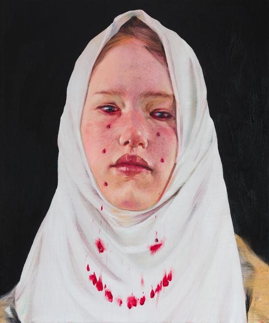 Necklace II by Agata Kus contemporary artwork Painting