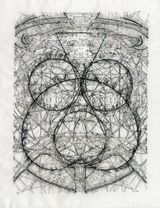 The Book of the Time-Travellers The Forms of Time Earth and Sky Words and Numbers 30 by Parul Thacker contemporary artwork textile