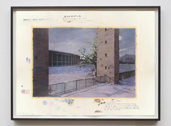 Olympia Simulation of late april snow not yet permanent 1 day by David Claerbout contemporary artwork Painting