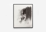 Etude pour Sainte Agathe Naples by Ernest Pignon-Ernest contemporary artwork drawing works on paper