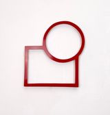 7 Rechteck  Kreis rectangle  circle wall object by Dorothea Forster contemporary artwork sculpture