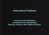Anticultural Positions by Paul Sietsema contemporary artwork installation moving image