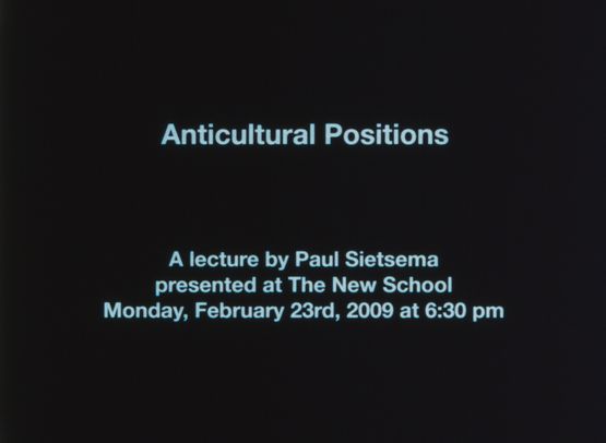 Anticultural Positions by Paul Sietsema contemporary artwork Installation