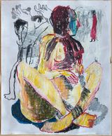 Performer by Elizabeth Malaska contemporary artwork drawing painting