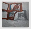 Chair turned over by Sylvia Plimack Mangold contemporary artwork Painting