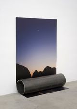 Headlands Beach Steel Pipe Bend by Letha Wilson contemporary artwork print sculpture