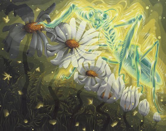 Transference Bloom by Kat Lyons contemporary artwork Painting