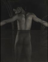 Male nude with black vetti by Lionel Wendt contemporary artwork photography sculpture