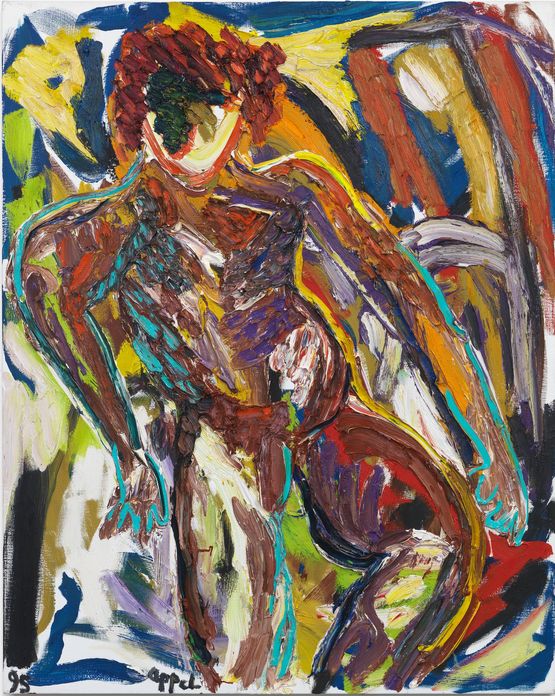 Nude no.32 by Karel Appel contemporary artwork Painting