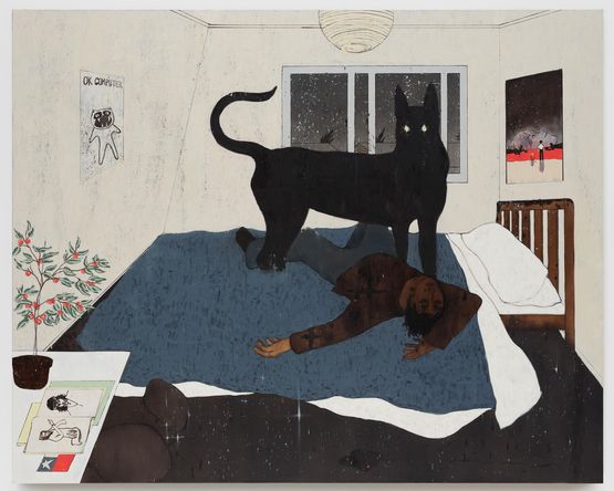 The Weight of the Night by Francisco Rodriguez contemporary artwork Painting