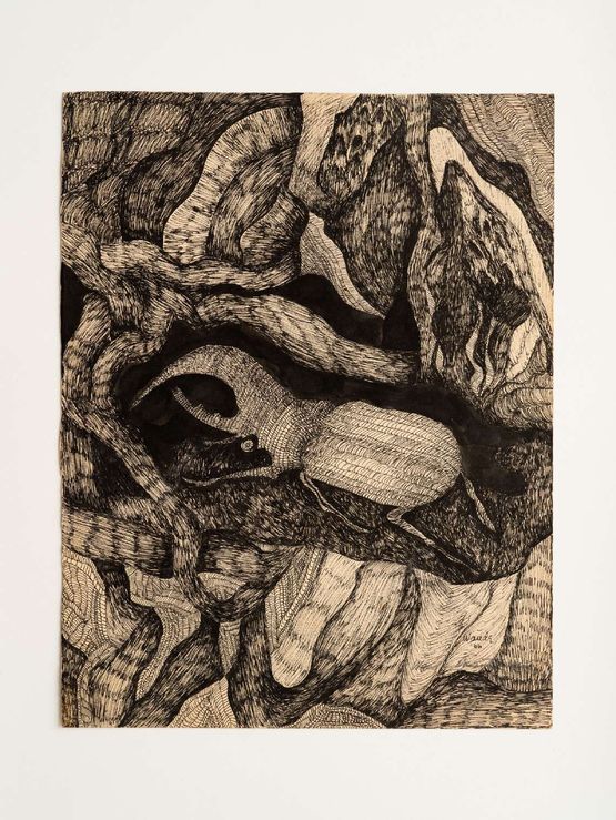 Untitled from the BlackWhite Animals series by Wanda Pimentel contemporary artwork Works on Paper