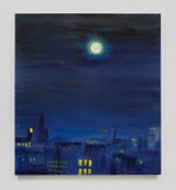 The Blue Moon by Tabboo contemporary artwork painting works on paper