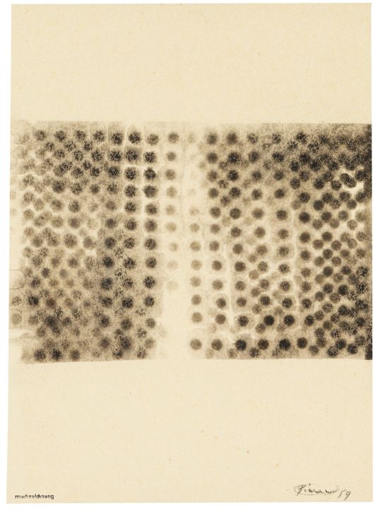 Rauchzeichnung by Otto Piene contemporary artwork Works on Paper