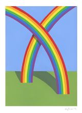 Two Rainbows by Patrick Hughes contemporary artwork print