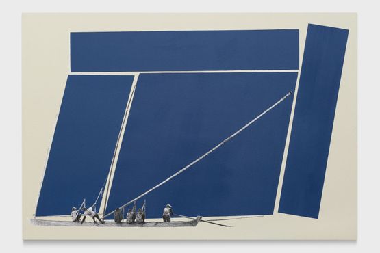 Metaesquemas Canoeiros 1 - Blue sailing Helio Oiticica by Jonathas De Andrade contemporary artwork Print