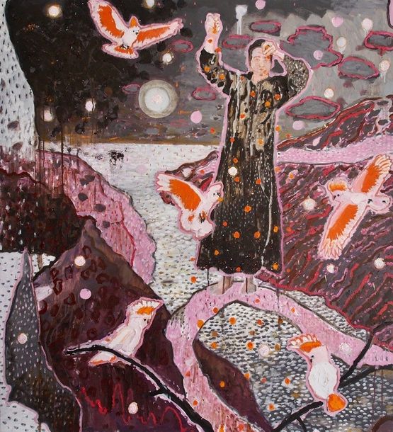 Night Feeding I by Stephen Pleban contemporary artwork Painting