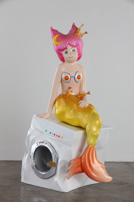 Gogi Chan Sitting on the Eternal Waste by Yuree Kensaku contemporary artwork Mixed Media