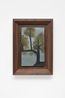 Crooked Tree with Red Blossom against Blue Background by Frank Walter contemporary artwork Painting