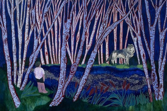 If trees could talk by Tess Dumon contemporary artwork Painting