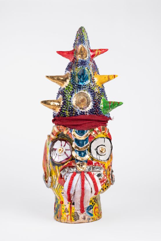 Ceremonial Head by Ramesh Mario Nithiyendran contemporary artwork Sculpture